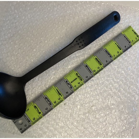 Vtg Black Nylon Cooking Serving Ladle Plastic Handle 11” Comfort Grip Soup - Picture 6 of 7